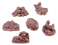 18 figurines en chocolat au 'lait'