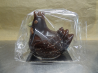 Poule en chocolat noir