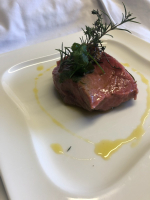 Pavé de tranche mariné aux herbes