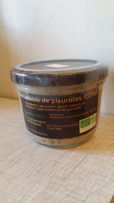 Tartinable de pleurotes/citron