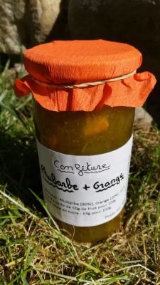 Confiture de rhubarbe et orange
