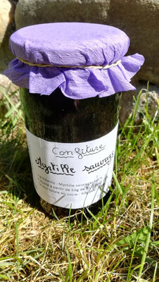 Confiture de myrtilles sauvages