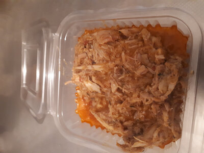 Effiloché  de poulet mariné mexicain