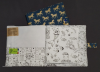 Livre à colorier lavable licorne doré