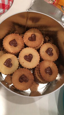 Sablés fourrés au chocolat