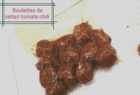 Boulettes de seitan tomate chili