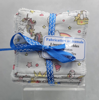 10 lingettes lavables éponge coton