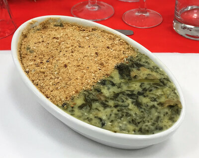 Gratin d'épinards à la crème