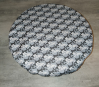 Couvre plat reutilisable  geo gris