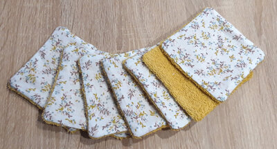 Cotons lavables feuillage