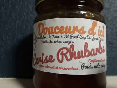 Confiture cerise-rhubarbe
