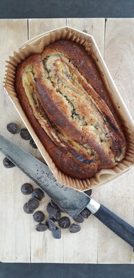 Banana bread et chocolat