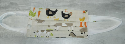 Masque barrière enfant animeaux fer