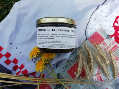 Terrine de boudin noir biologique