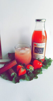 Nectar de fraise-rhubarbe