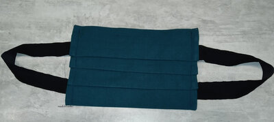 Masque homologué  bleu canard