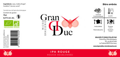 Bière ambrée ipa rouge 75cl