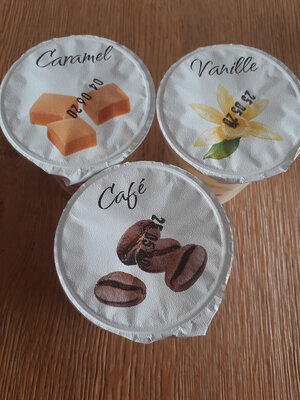 Lot de 2. yaourt aromatisé vanille