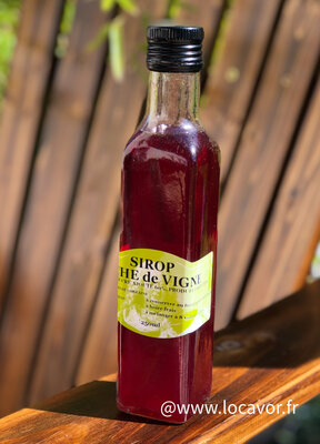 Sirop de pêche de vigne
