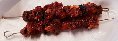 Brochette de canard marinade texane