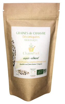 Graines décortiquées de chanvre bi