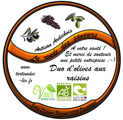 Duo d'olives aux raisins