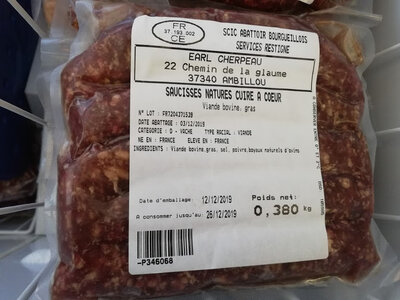 Saucisses bovin