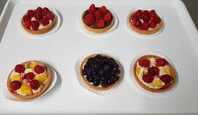 Tartelette  framboise  myrtille