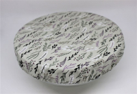 Couvre plat petit feuilles grises