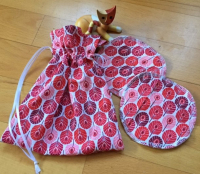 Kit lingettes et pochon zen rouge