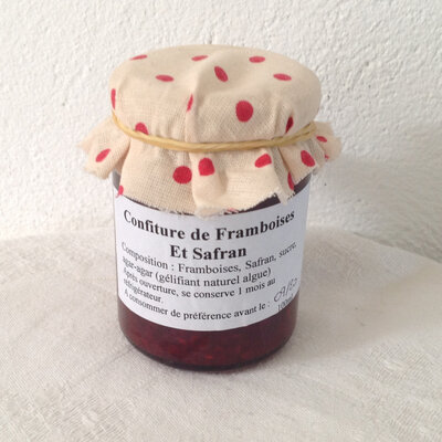 Confiture de framboises et safran