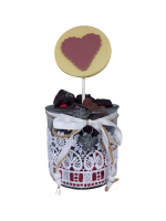 Bocal garni de bonbons de chocolat