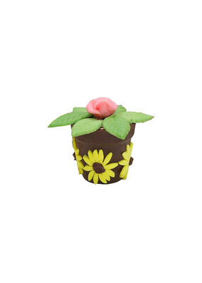 Pot de fleurs en chocolat (petit)