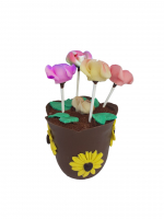 Pot de fleurs en chocolat (grand)