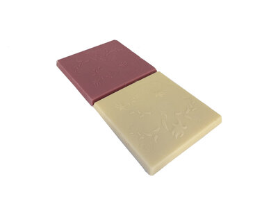 Tablette chocolat ruby et blanc