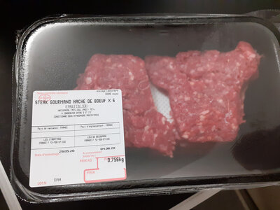 Steak haché de jeune bovin
