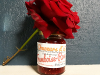Confiture de framboises-roses