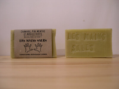 Savon chanvre, pin, menthe et argile verte