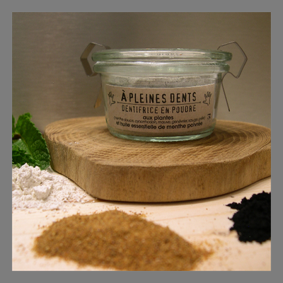 Dentifrice en poudre menthe poivrée