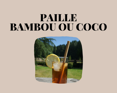 Paille coco ou bambou et goupillon