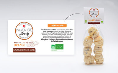 Macarons bio orange chocolat