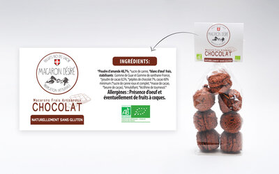 Macaron bio au chocolat