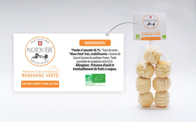 Macarons bio à la mandarine verte