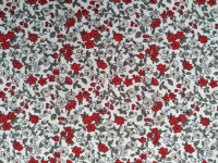 Masque standard fleurs rouges-et