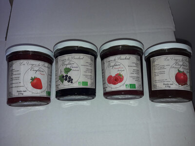 Confiture rhubarbe cassis bio 370g