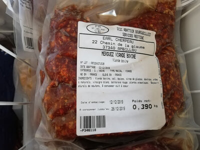 Merguez de boeuf
