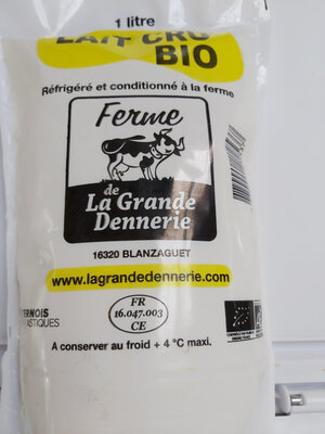 Lait cru bio fermier