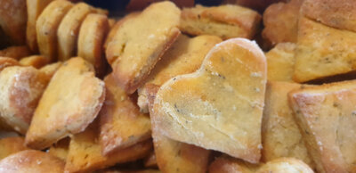 Sablés chèvre thym romarin