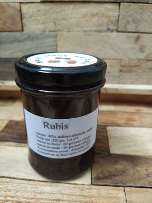 Confiture 'rubis',cerise-melisse.