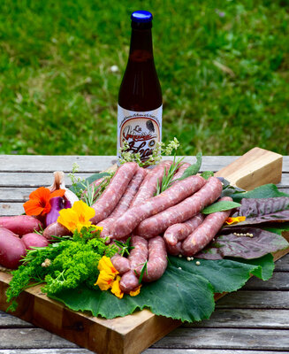 La ch'tite saucisse bière/mimolette